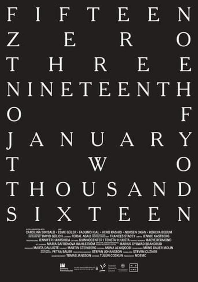 fifteen zero three nineteenth of january two thousand sixteen