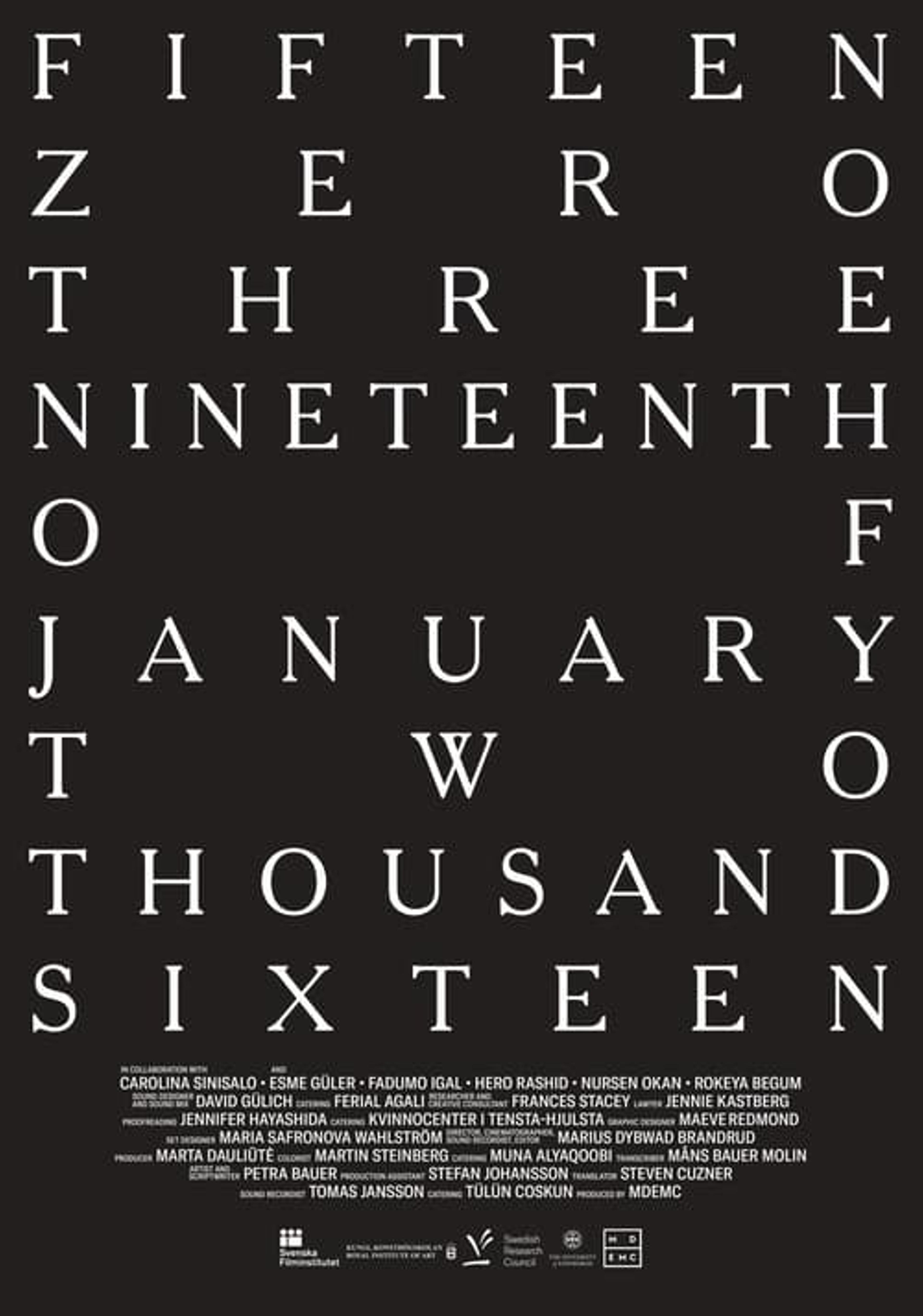 fifteen zero three nineteenth of january two thousand sixteen